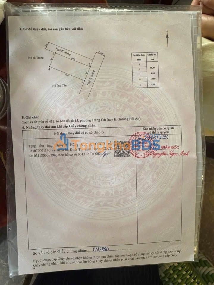 Đất nền Tràng Cát Hải An 40m² 1.38 tỷ - Chính chủ bán