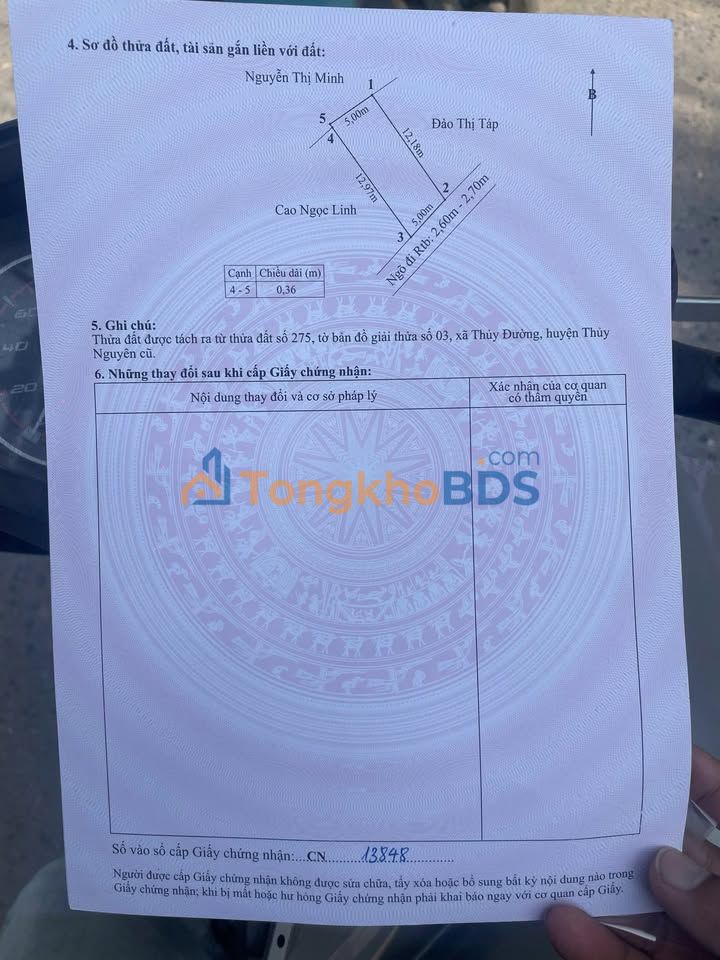 Đất nền Thuỷ Đường Hải Phòng 64m² - Sổ đỏ chính chủ