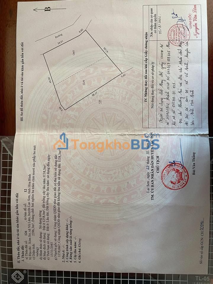 Đất nền Lâm Hóa 2.396m² thỏa thuận - Đường to ô tô