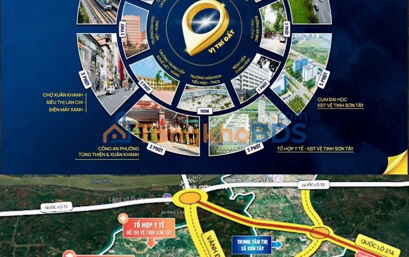 Đất nền Xuân Khanh Sơn Tây 70m² 2 tỷ - Sổ đỏ sinh lời