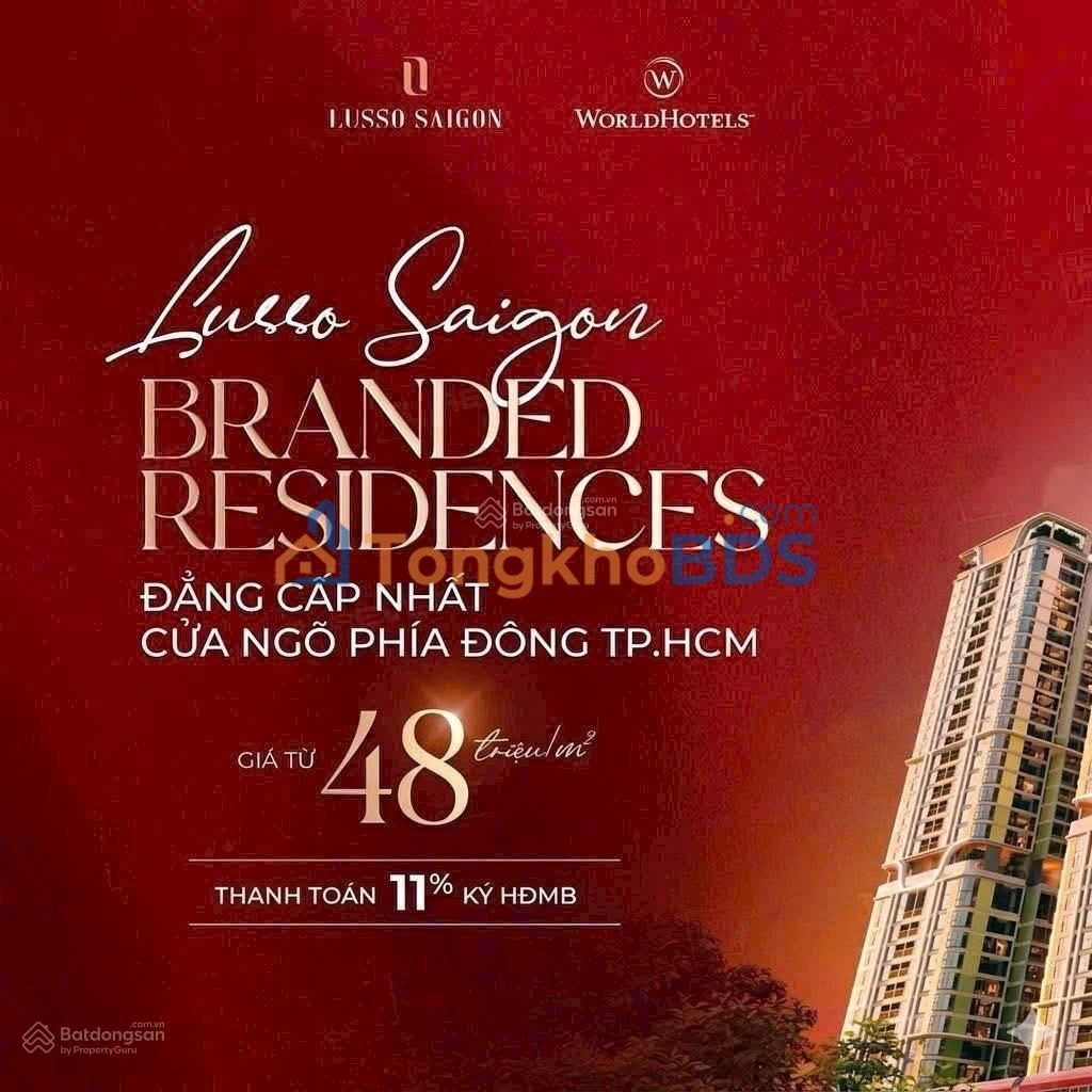 Căn hộ Lusso Saigon QL13 50m² giá 48tr - An ninh 24/7