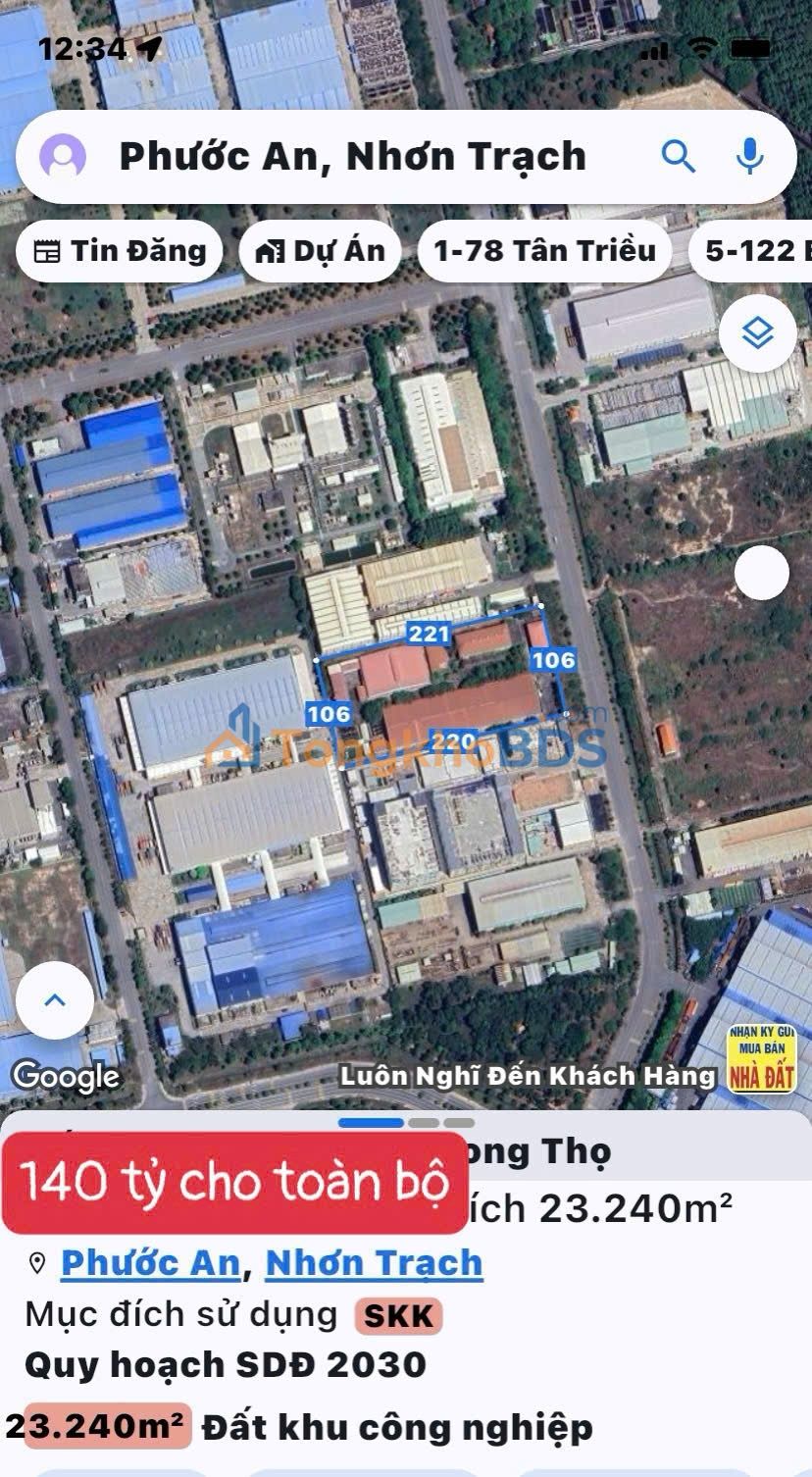 Nhà xưởng KCN Nhơn Trạch 23.240m² giá 140 tỷ - Hoạt động ngay