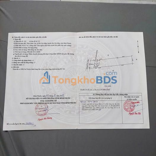 Đất nền DT741 Bình Dương 9870m² - Sổ đỏ chính chủ