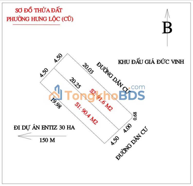 Đất Hưng Lộc Trần Khánh Dư 90m² 2.35 tỷ - Sổ đỏ chính chủ, đường ô tô