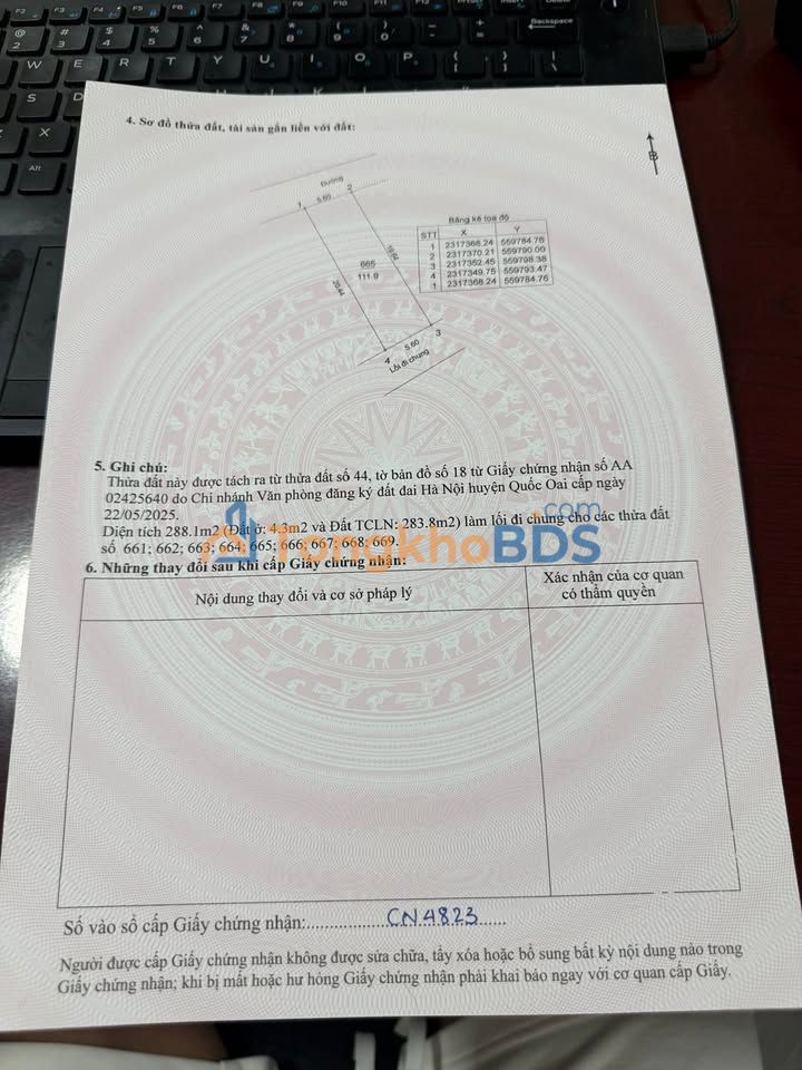 Đất nền Hòa Thạch Quốc Oai 112m² 2.238 tỷ - Sổ đỏ chính chủ