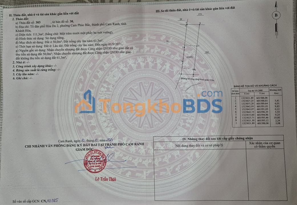 Đất nền Cam Phúc Bắc Cam Ranh 110m² 1 tỷ - Tiềm năng tăng giá