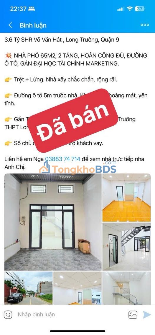 Nhà Nguyễn Duy Trinh Thủ Đức 109m² 4 tỷ - Chính chủ bán