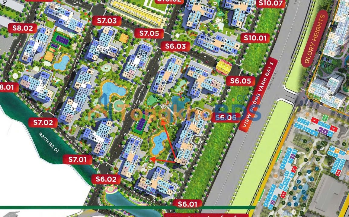 Apartment S6.06 Bình Hưng 81m² 4.015 tỷ - View Vườn Nhật đẹp