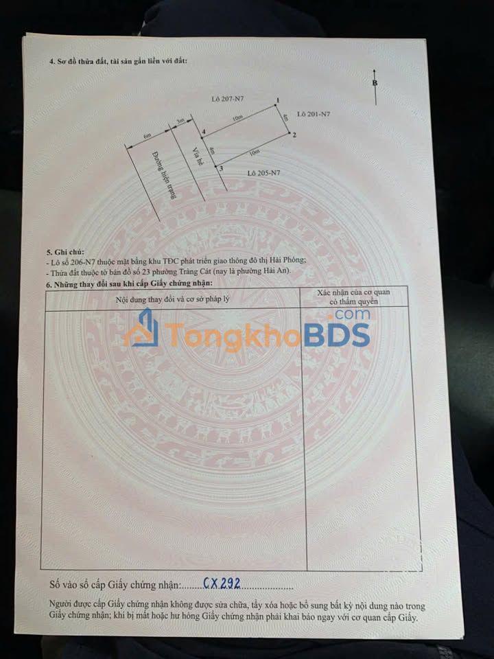 Đất nền Tràng Cát Hải An 40m² 2.28 tỷ - Đường to ô tô