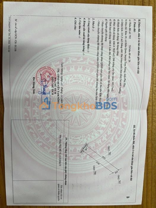 Đất nền Hiền Quan 200m2 giá 500 triệu - Sổ đỏ chính chủ