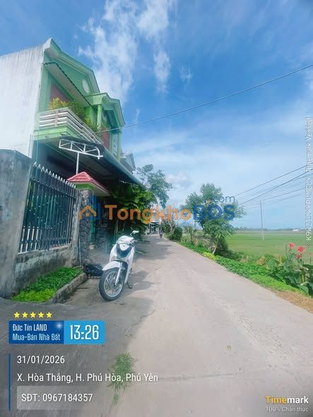 Nhà 97m² full thổ cư, đường ô tô, cách Tuy Hoà 7km - Giá 850 triệu