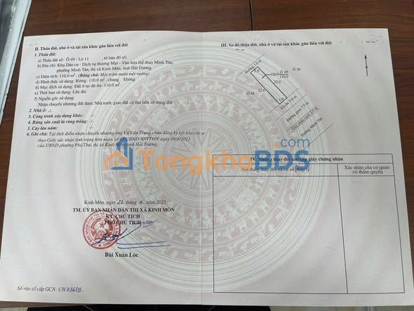 Đất nền Minh Hòa QL17B 220m² giá 6 tỷ - Sổ đỏ chính chủ