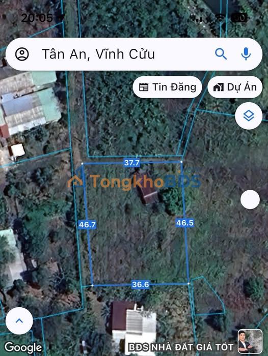 Đất nền Xã Tân An Vĩnh Cửu 612m² 1,95 tỷ - Hạ tầng hoàn thiện