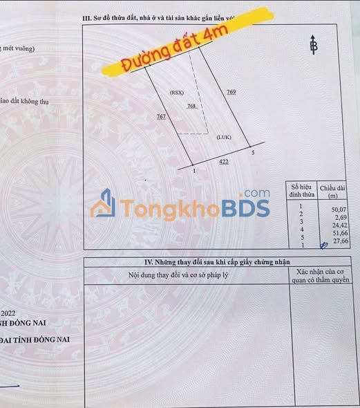 Đất nền Vĩnh Cửu Đồng Nai 1.300m² 1.3 tỷ - Giá tốt hiếm có