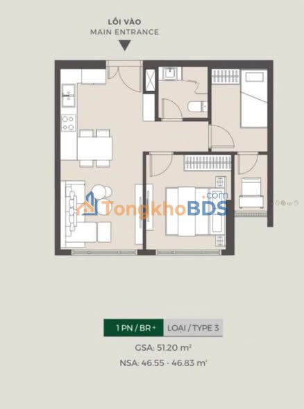 Căn hộ Lumiere Boulevard Thủ Đức 52m² 3,6 tỷ – View đẹp