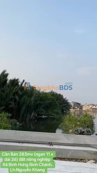 Đất nền Bình Hưng Bình Chánh 283m² 3.396 tỷ - Sổ đỏ chính chủ