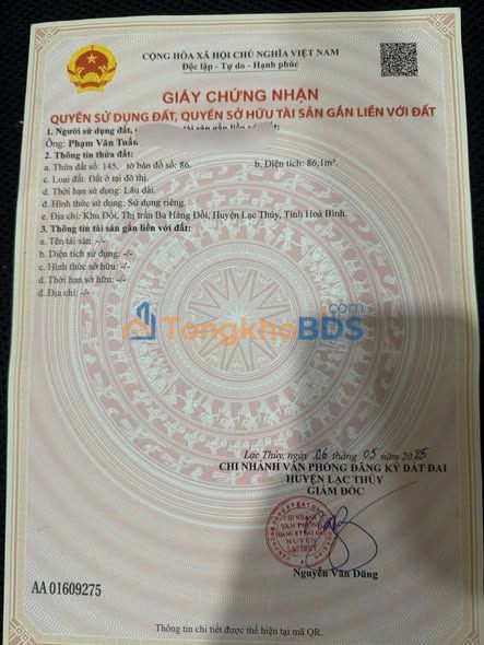 Đất thổ cư Ba Hàng 86m² - Tiềm năng tăng giá