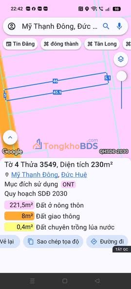 Đất nền Đức Huệ 230m² giá 750 triệu - Giá tốt hiếm có