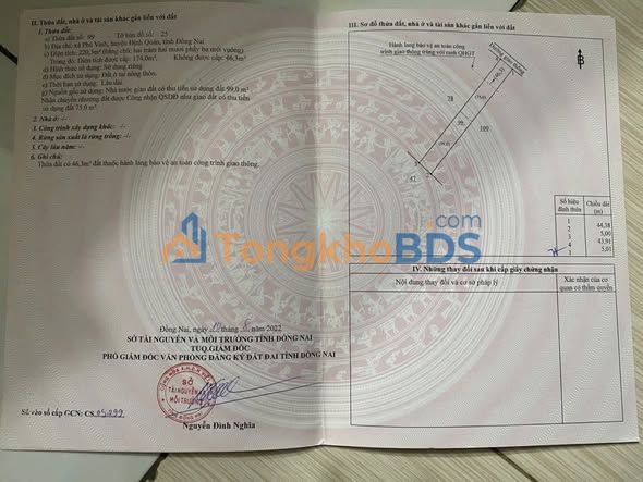 Đất nền Định Quán 220m² - 830 triệu, MT đường nhựa lớn