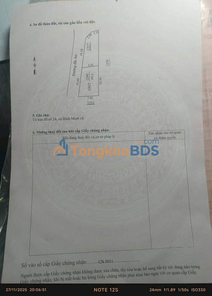 Đất nền Tây Ninh Hẻm 30.4 161m² 450tr - Sổ đỏ chính chủ