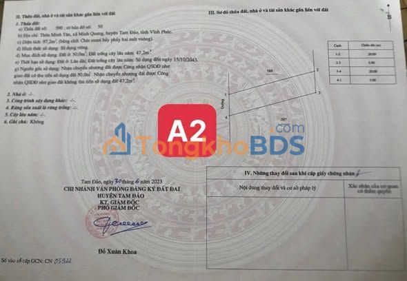 Đất Minh Quang Tam Đảo 97m² 8xx triệu - Sổ đỏ chính chủ