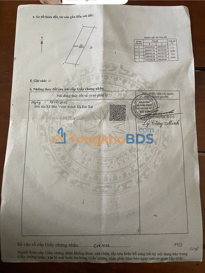 Đất nền Bản Vược 104m² giá thỏa thuận - Pháp lý rõ ràng