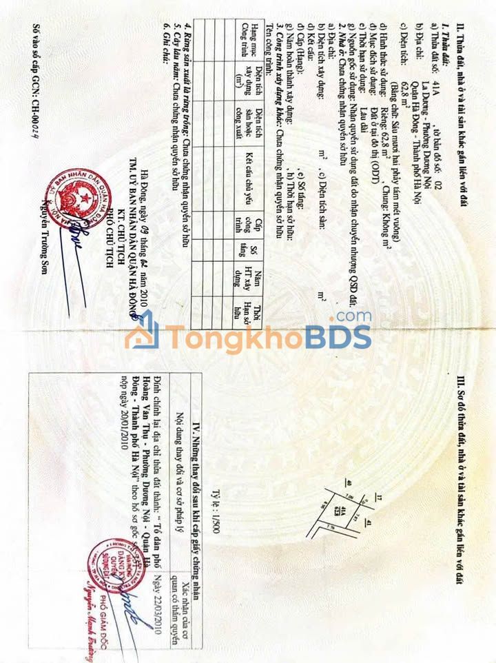 Đất Dương Nội Hà Đông 63m² 6.3 tỷ - Pháp lý rõ ràng