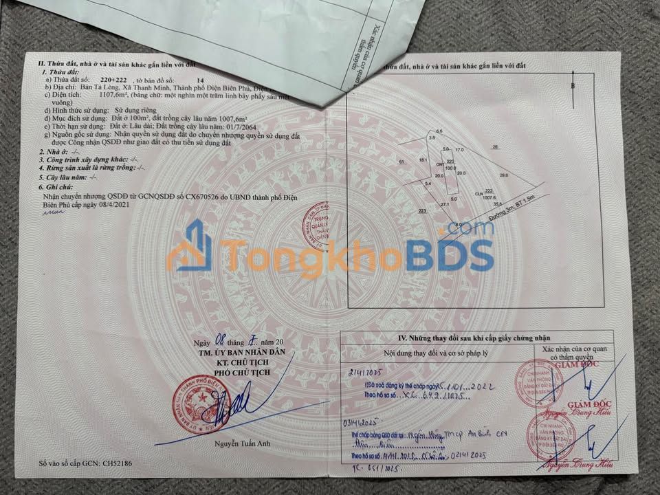 Đất nền Tà Lèng 1.107m² giá 1 tỷ - Tiềm năng tăng giá