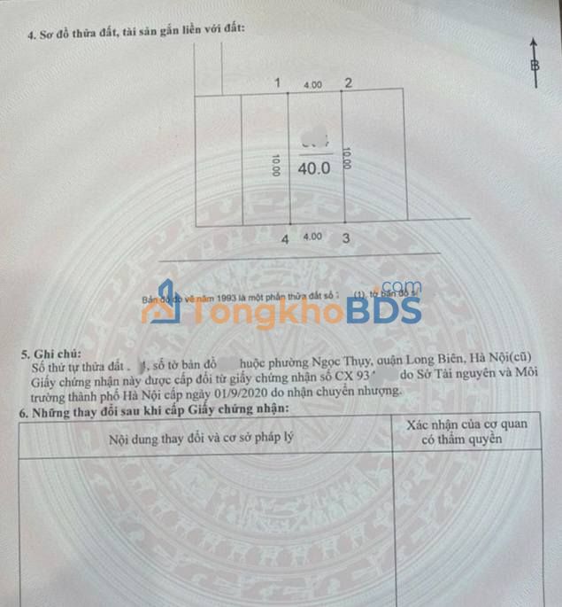 Đất Ngọc Thụy Long Biên 40m² 9 tỷ - Sổ đỏ chính chủ