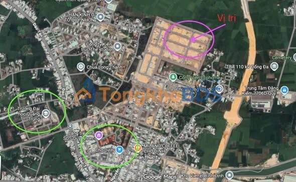 Đất nền Ecohome Quy Nhơn 105m² 2,9 tỷ - Đường to ô tô