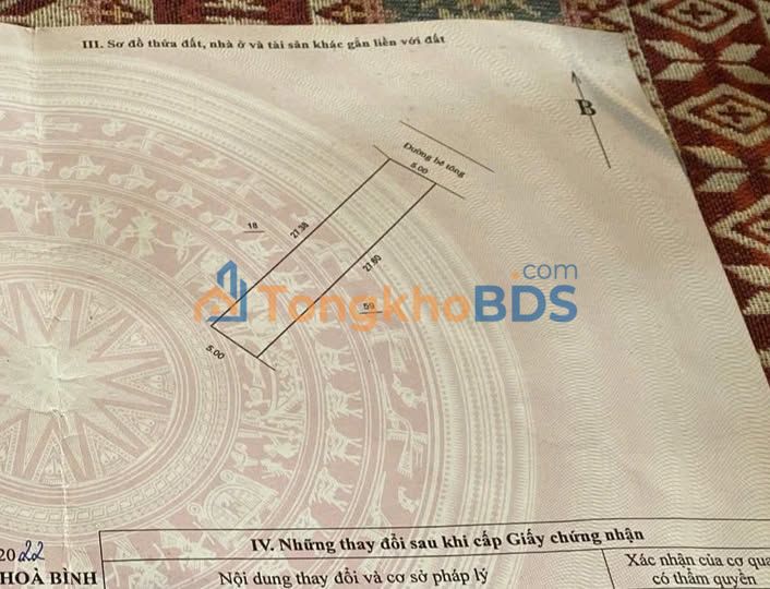 Đất thổ cư 137.5m² Yên Thủy, Hòa Bình - Sổ đỏ sẵn, giá chỉ 3xx triệu