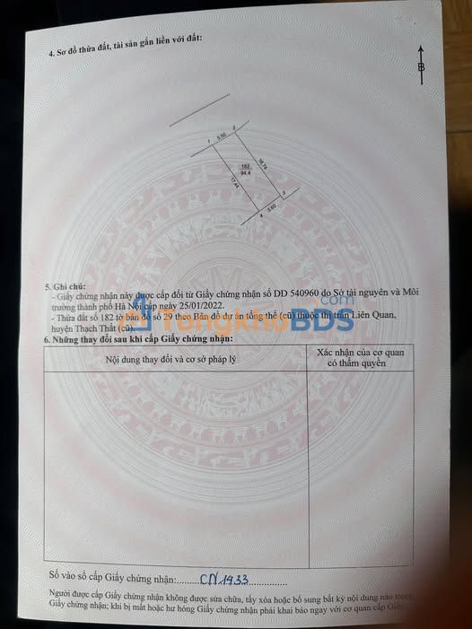 Đất nền Thạch Thất 94m² giá 3 tỷ - Đường to ô tô