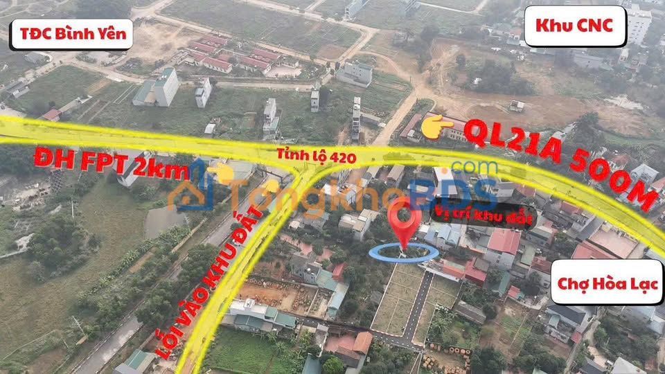 Đất Tân Xã Thạch Thất 100m² 300 triệu - Thổ cư 100%