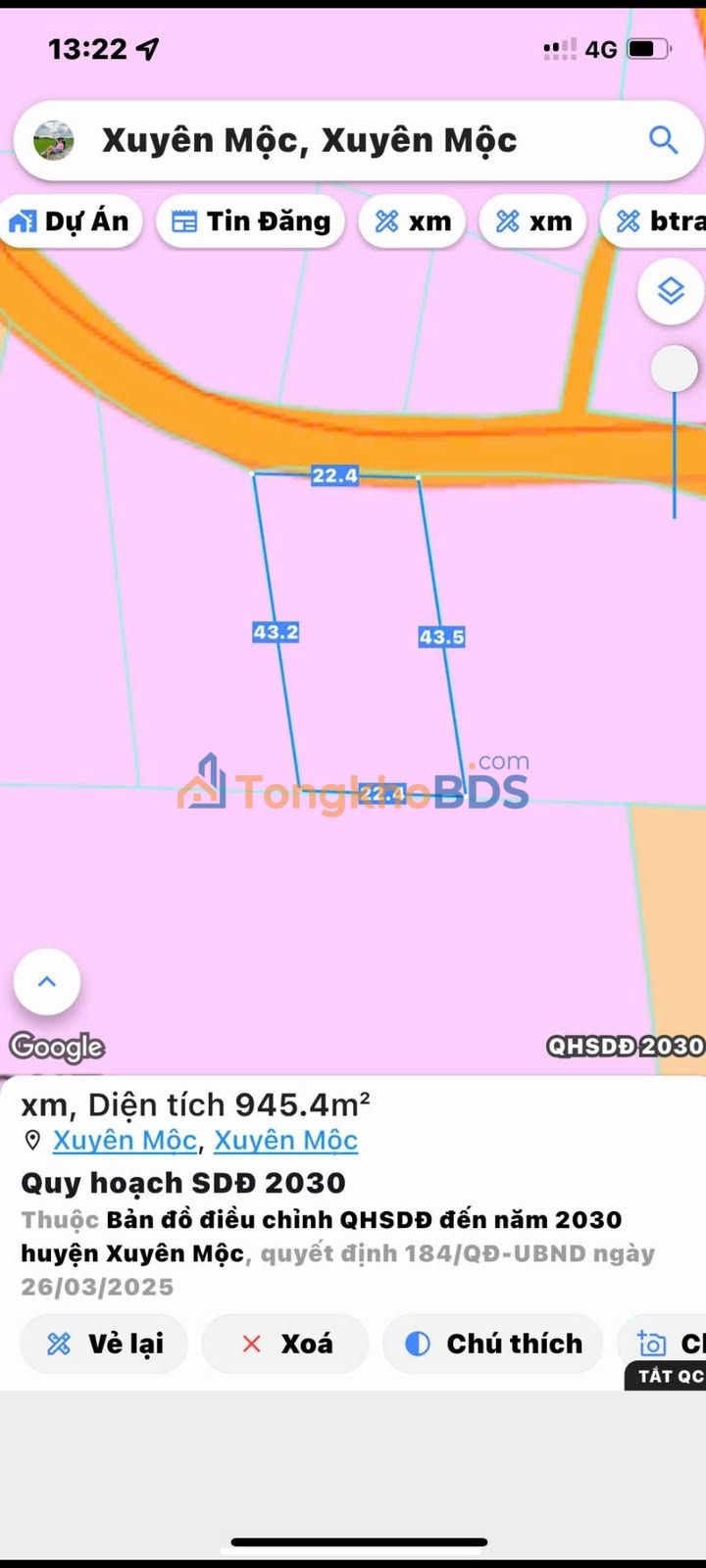 Farm Xuyên Mộc 1000m² 1.85 tỷ - Sổ hồng chính chủ