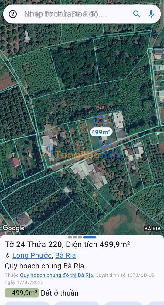 Đất Long Phước Thủ Đức 500m2 2.85 tỷ - Đất thổ cư 100%