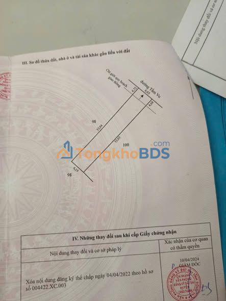 Đất Củ Chi Tân Phú Trung 214m² giá 800 triệu - Đường to ô tô