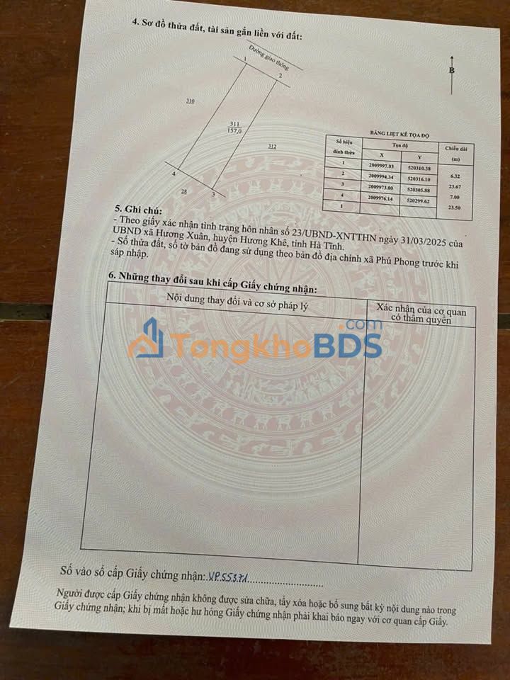 Đất Hương Long Hương Khê 151m² giá thỏa thuận - Đất thổ cư 100%