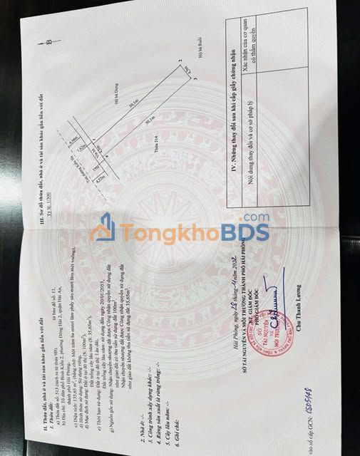 Đất Tiên Lãng 135m² 5,4 tỷ - Sổ đỏ chính chủ