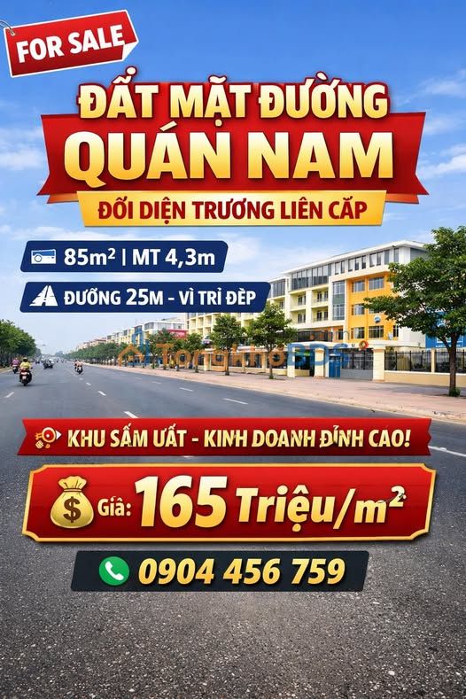 Nhà mặt phố Quán Nam Lê Chân 85m² 14.025 tỷ - Chính chủ bán