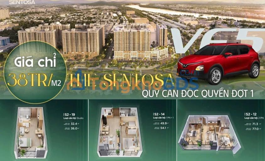 Căn hộ Studio The Sentosa Vinhomes Thanh Hóa 32m² - Sống nghỉ dưỡng