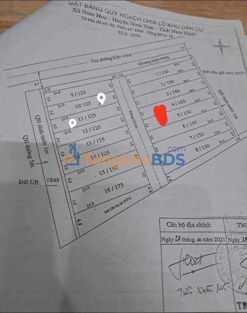 Đất nền Nam Hoa Nam Trực 150m² giá 9xx triệu - Sổ đỏ chính chủ