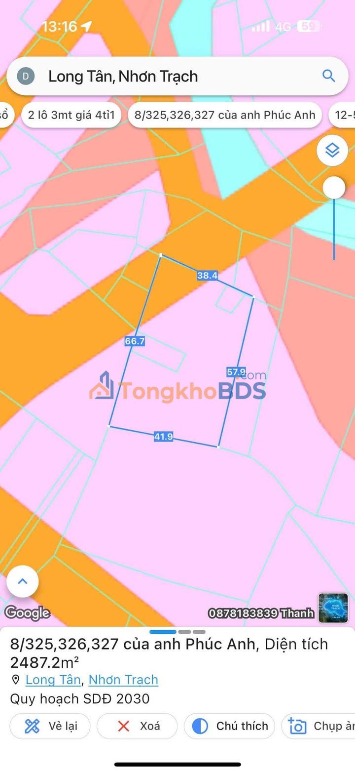 Đất nền Long Tân Nhơn Trạch 2.500m² - Tiềm năng tăng giá