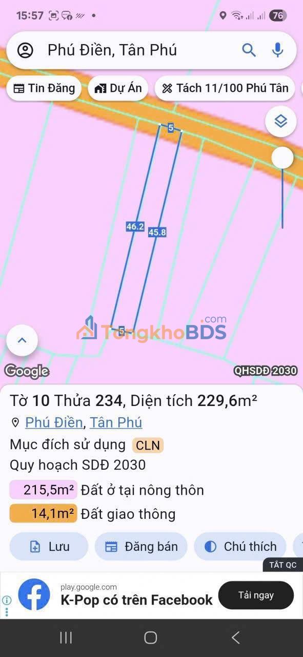 Đất nền Phúc Hòa Phúc Thọ 225m² 470tr – Sổ đỏ chính chủ