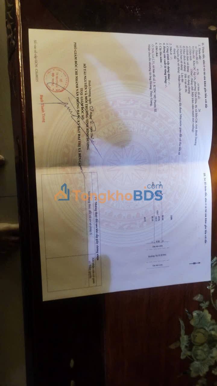 Đất nền Bến Cát 150m² 2.1 tỷ - Thổ cư 100%