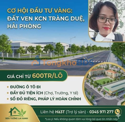 Đất KCN Tràng Duệ Hải Phòng 3,65ha - Sổ đỏ chính chủ