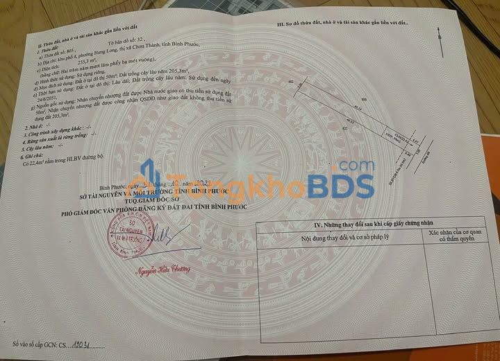 Đất nền Hưng Long Chơn Thành 250m² 650 triệu - Sổ đỏ chính chủ