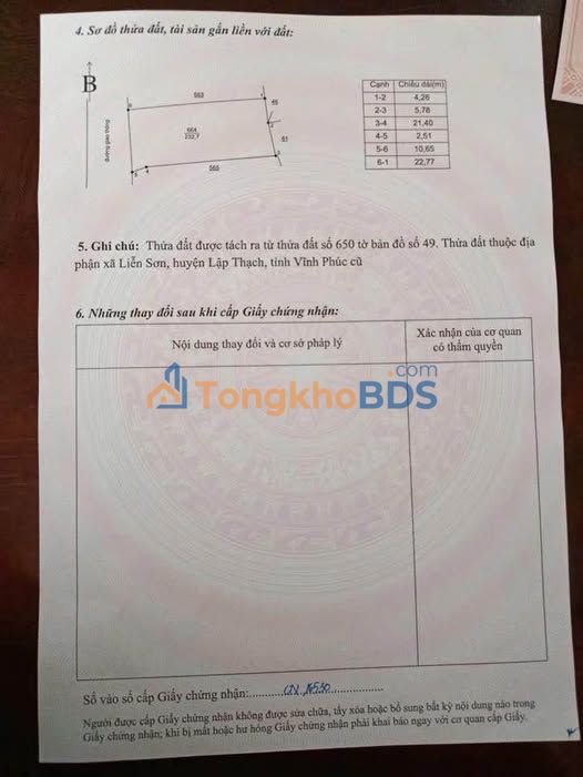 Bán Đất Lập Thạch Vĩnh Phúc 232.7m² Mặt Tiền Rộng - Sổ Đỏ Sẵn Sàng