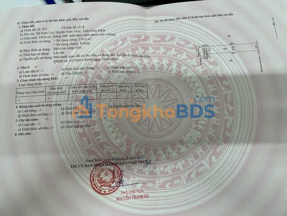 Đất nền Nam Lợi Nam Trực 150m² 900 triệu - Đường ô tô