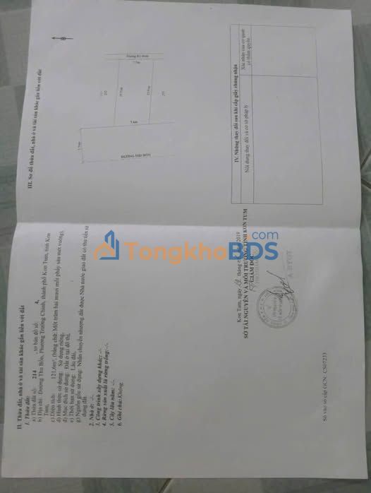 Bán đất tặng nhà 120m² đường Thu Bồn, TP Kon Tum - Pháp lý đầy đủ