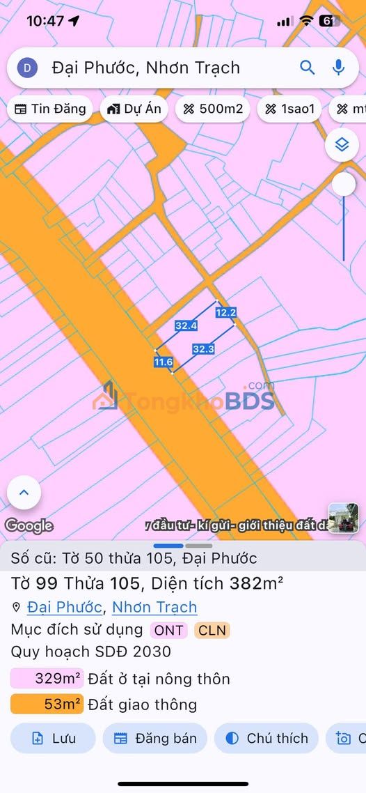 Đất nền Lý Thái Tổ Đại Phước 382m² - Sổ đỏ chính chủ